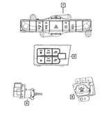 7LR56LXFAA - Electrical: Instrument Panel Switch for Ram: ProMaster 1500, ProMaster 2500, ProMaster 3500, ProMaster EV Image