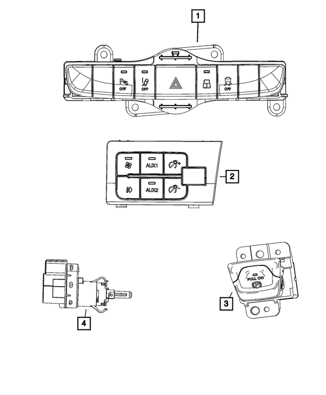 7LR58LXFAA - Electrical: Instrument Panel Switch for Mopar Image image