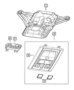 68239085AA - Interior Trim: Courtesy Lamp Lens, Left for Mopar Image