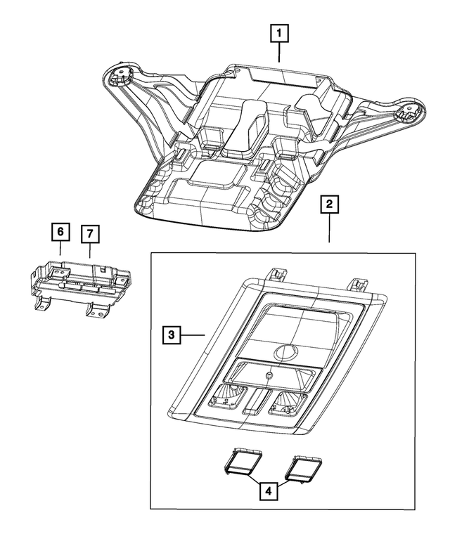 68239085AA - Interior Trim: Courtesy Lamp Lens, Left for Mopar Image