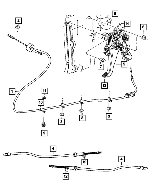 4779589AH - Brakes: Parking Brake Cable for Mopar Image