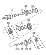 5096453AA - NSG370; 6-Speed; Manual Transmission: Bearing for Chrysler: Crossfire | Dodge: Nitro | Jeep: Liberty, Wrangler, Wrangler JK Image