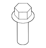 90105A0068 - Body: Hinge Bolt for Scion: iM, iQ, xB | Toyota: 4Runner, Avalon, bZ4X, C-HR, Camry, Corolla, Corolla Cross, Corolla iM, Crown, Crown Signia, FJ Cruiser, GR Corolla, Grand Highlander, Highlander, Land Cruiser, Mirai, Prius, Prius C, Prius Prime, Prius V, RAV4, RAV4 Prime, Sequoia, Sienna, Tacoma, Tundra, Venza Image