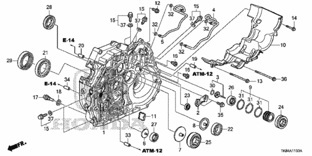 AT Torque Converter Case (6AT) for 2016 Honda Odyssey #0