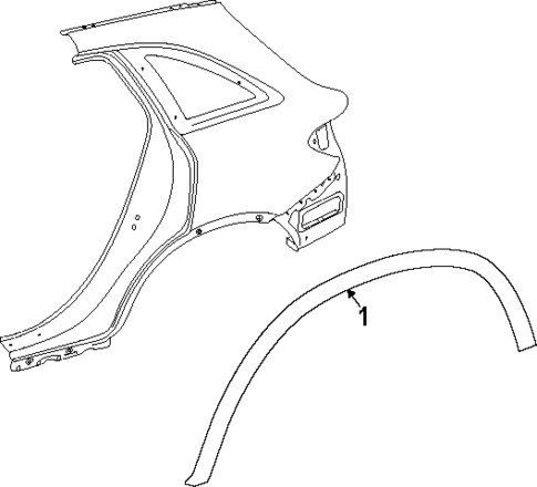 Exterior Trim - Quarter Panel for 2021 Mercedes-Benz GLC43 AMG #0
