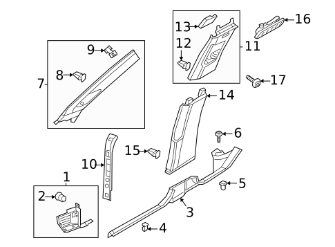 Interior Trim - Pillars for 2024 Volkswagen Jetta #0
