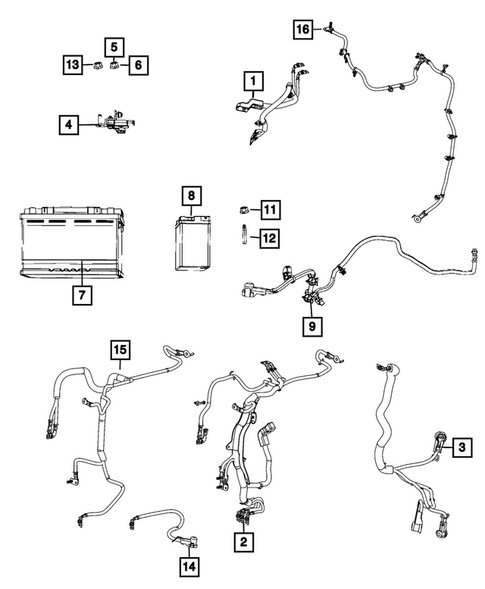 Battery, Battery Tray and Cables for 2023 Jeep Wrangler #7