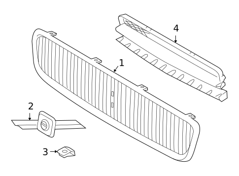 Grille & Components for 2008 Volvo C70 #0