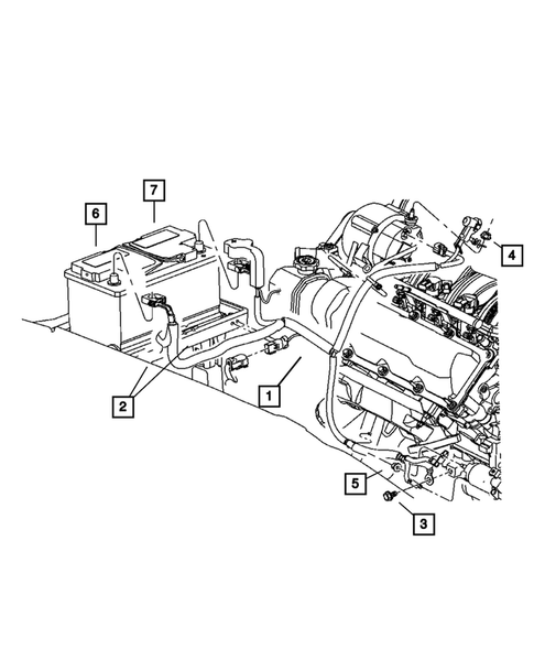 Battery Tray and Cables for 2006 Jeep Grand Cherokee #1