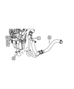 55038135AA - : Radiator Inlet Hose for Chrysler: 300 | Dodge: Charger, Magnum Image