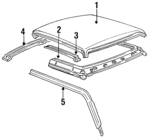 ZZM074030 - Body: Roof Panel for Mazda: B2300, B3000, B4000 Image