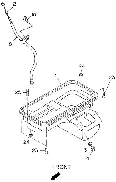 Oil Pan - Oil Dipstick for 1997 Honda Passport #0