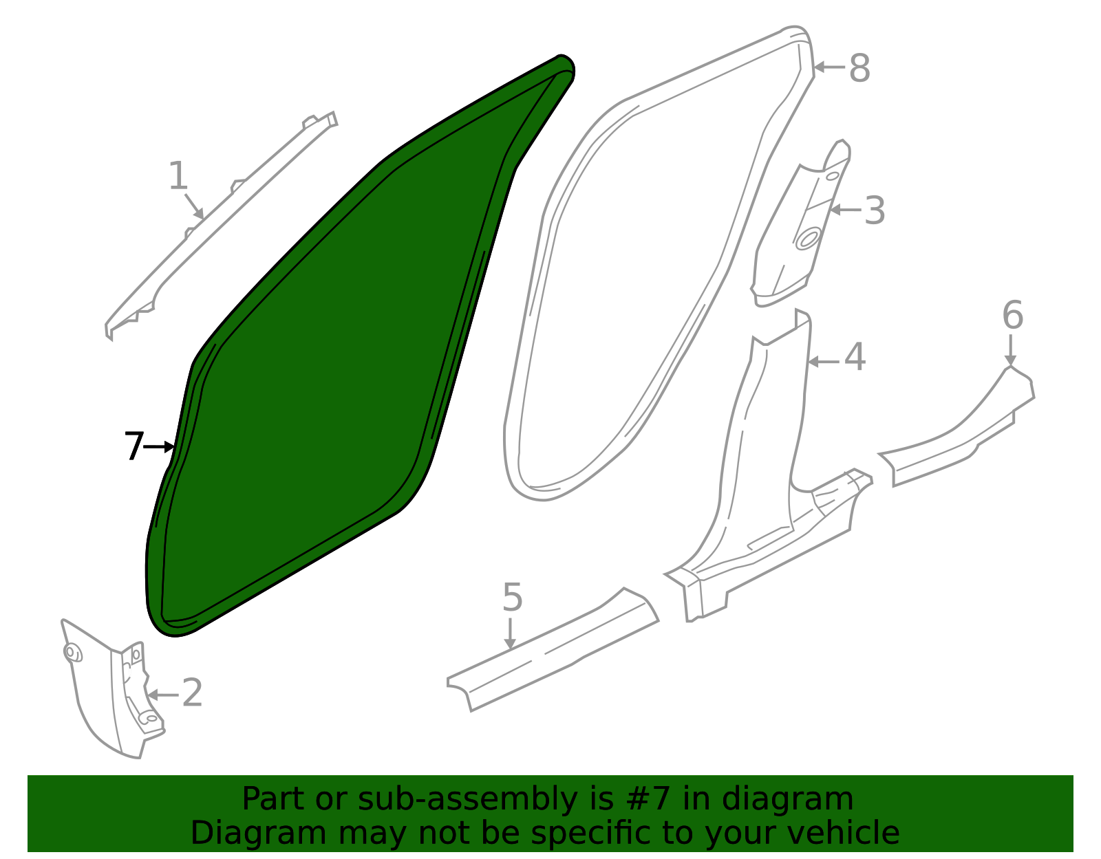 2025-2026 Nissan Kicks Body Weather-Strip 76922-7LF0A | QuirkParts
