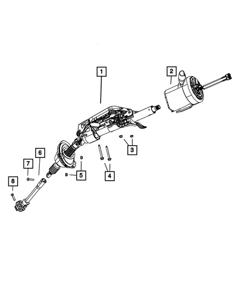 Steering Column and Intermediate Shaft for 2014 Dodge Challenger #0
