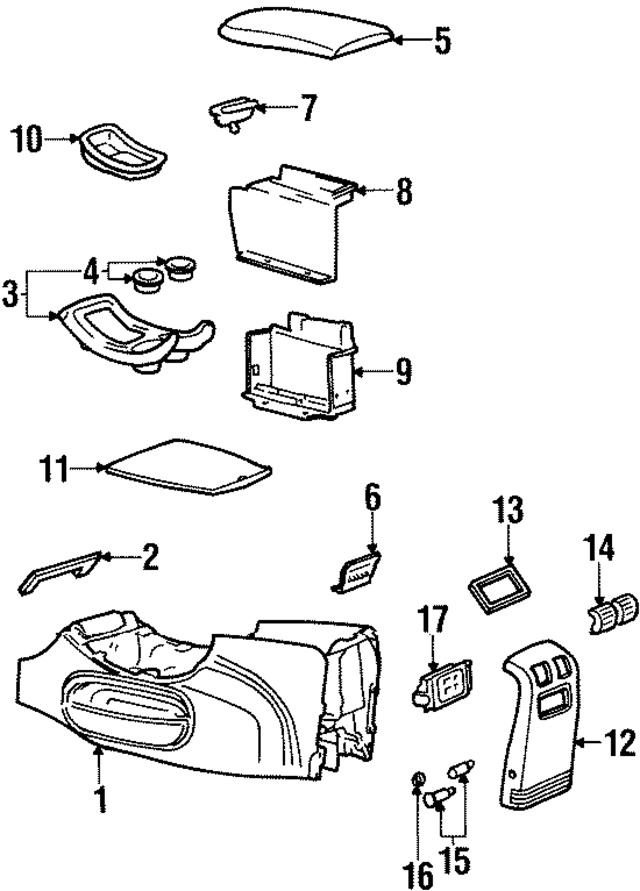 YL7Z78045A76CAA - : Console Trim Panel for Ford Image