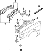 6482565E10 - : Mount Bracket Brace for Nissan Image