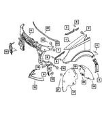 68009877AA - Body Sheet Metal Except Doors: Front Fender, Right for Mopar Image