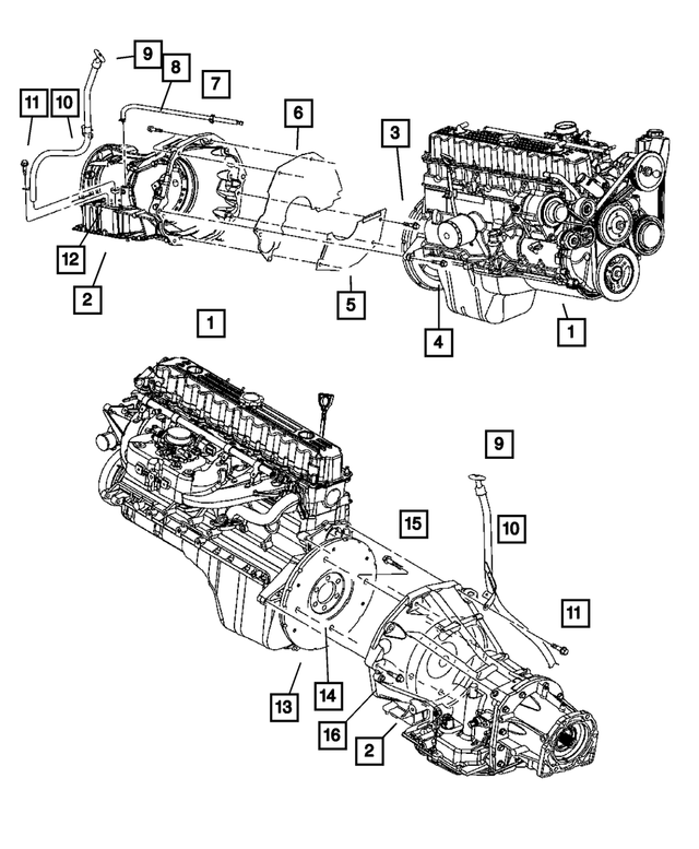 J4004370 - Automatic Transaxle 4 Speed: Hex Head Bolt And Washer for Mopar Image image