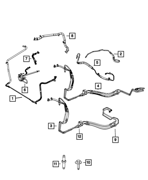 Power Steering Hoses for 2014 Dodge Grand Caravan #0