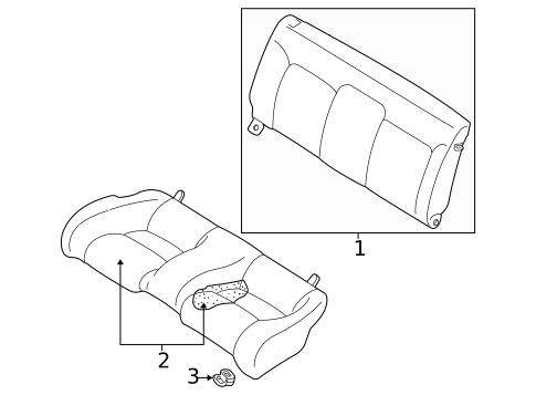 Rear Seat Components for 2005 Mitsubishi Eclipse #0