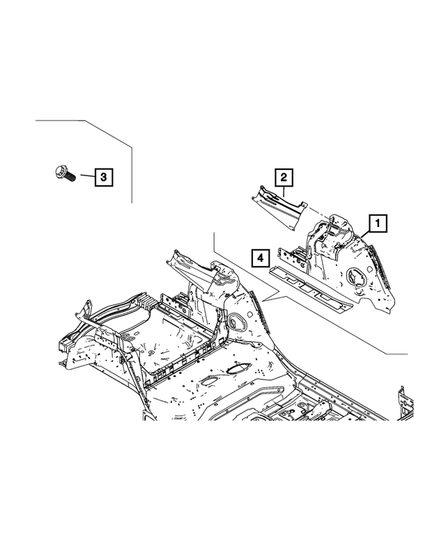 68724352AA - Frame, Bumper and Fascia: Rear Inner Wheelhouse, Left for Dodge: Hornet Image
