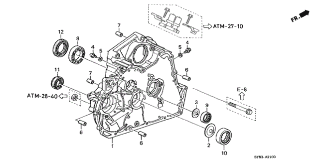 AT Torque Converter Housing (2) for 1998 Acura CL #0
