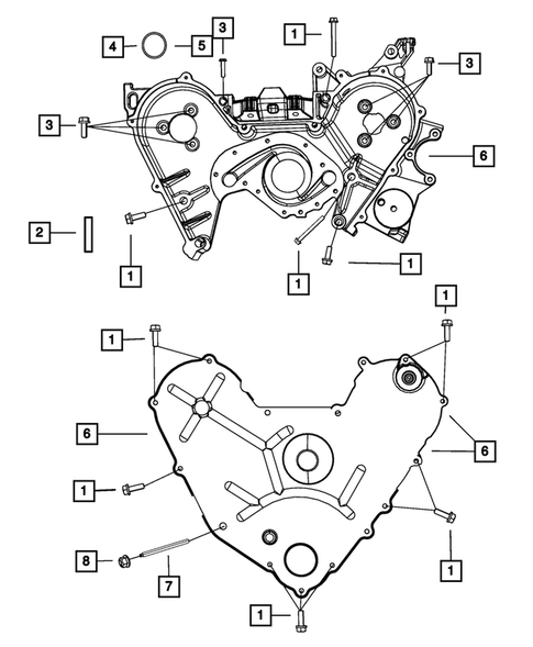 Timing Belt/Chain and Cover and Balance Shaft for 2010 Dodge Nitro #1