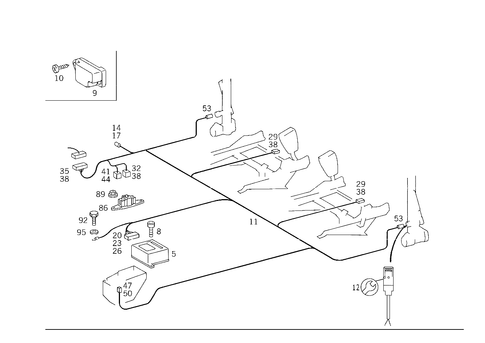 Belt Locking Retractor, Airbag and Sidebag for 1993 Mercedes-Benz 300SD #0