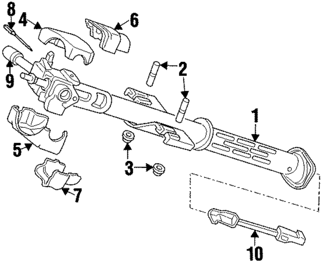 BA65KX8 - Steering: Upper Column Cover for Mopar Image