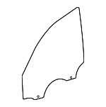 51337060263 - Body: Door Glass for BMW: 325i, 325xi, 328i, 328i xDrive, 328xi, 330i, 330xi, 335d, 335i, 335i xDrive, 335xi, M3 Image