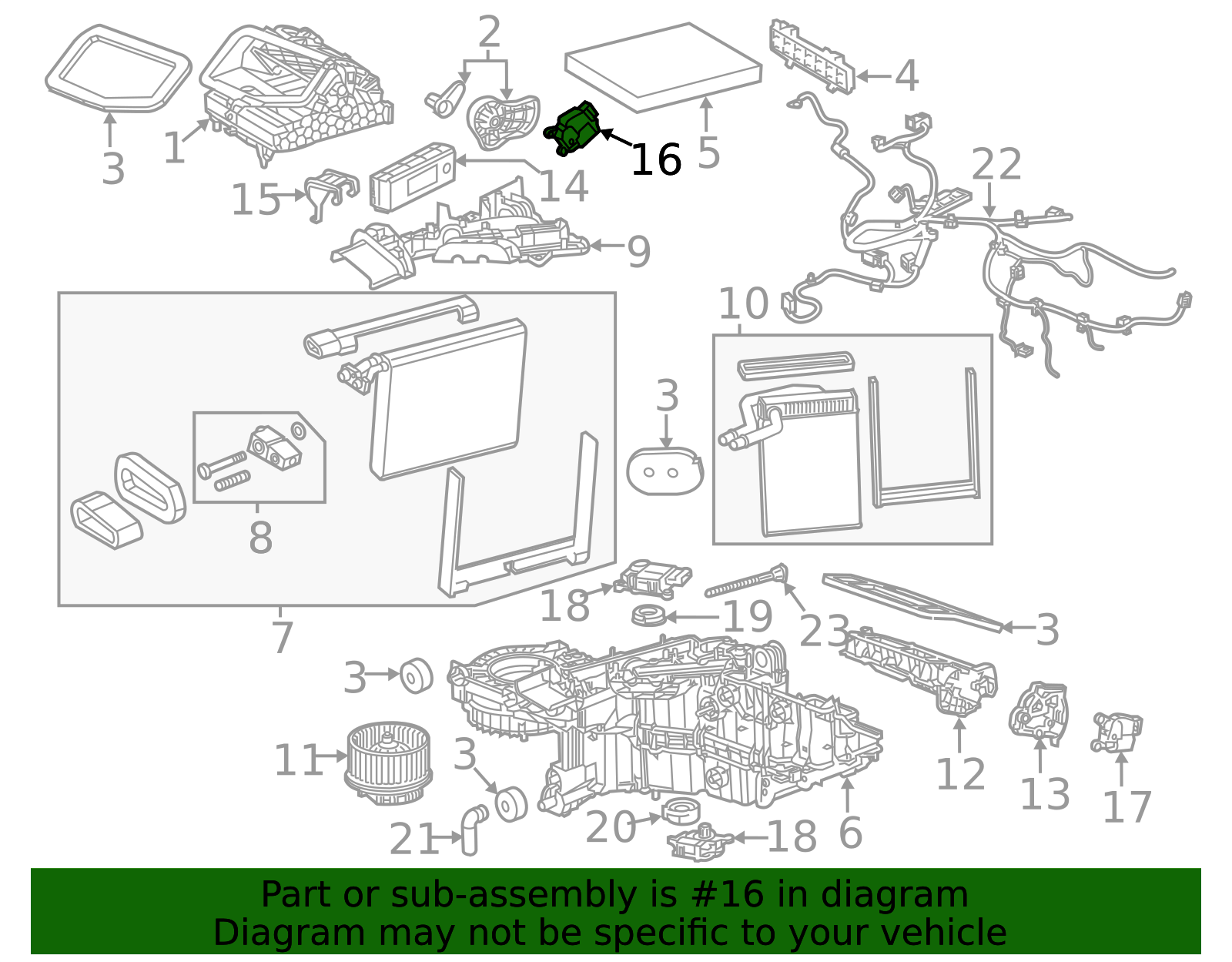 Heating and Air Conditioning Air Inlet Door Actuator 22808882 | OEM ...