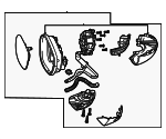 76258T20A31 - Body: Mirror Assembly for Honda: Civic Image