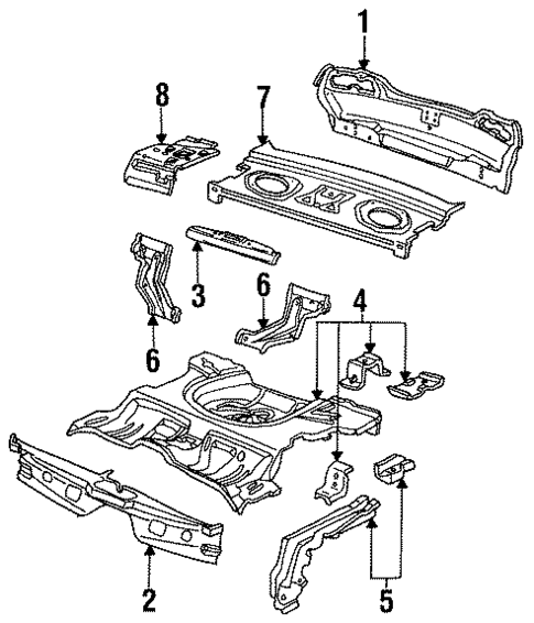 Rear Body for 1995 Pontiac Grand Am #0
