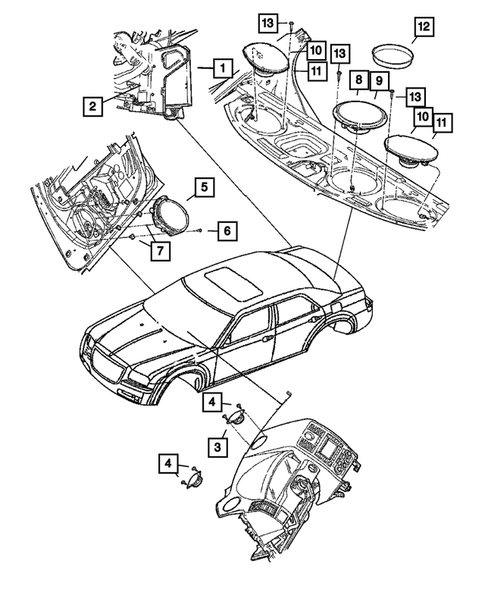 Radio, Antenna, Speakers, DVD, and Video systems for 2008 Dodge Charger #0