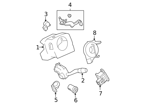 Shroud, Switches & Levers for 2010 Ford F-150 #0