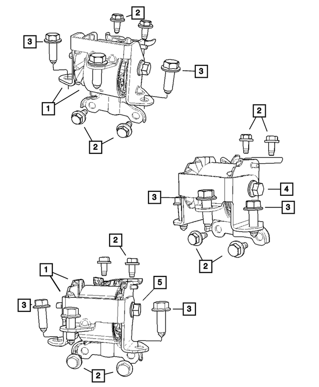 6104412AA - 2.0L Turbo Diesel; Engine: Hex Head Bolt And Coned Washer, Mounting for Mopar Image