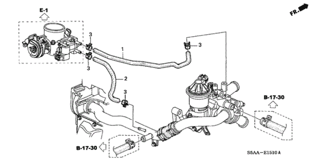 Water Hose (1) for 2004 Honda Civic #0