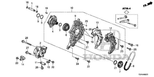 AT Oil Pump - Stator Shaft (L4) (1) for 2014 Honda Accord #0