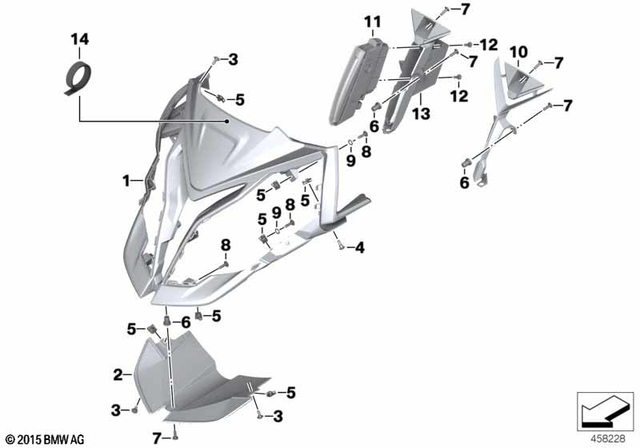 46637717042 - Frame and Mounting Parts: Front Panel -  for BMW-Motorrad Image