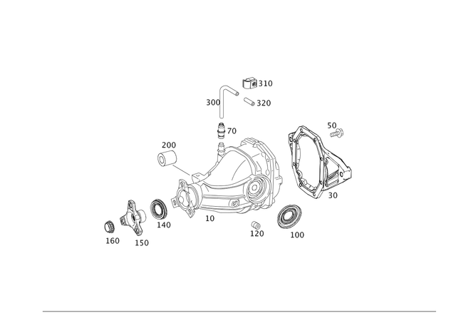 1663504700 - : Rear Axle Differential for Mercedes-Benz: GLE43 AMG, GLE450 AMG Image