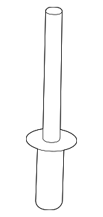 9132667 - Body: Bumper Cover Rivet for GM Image