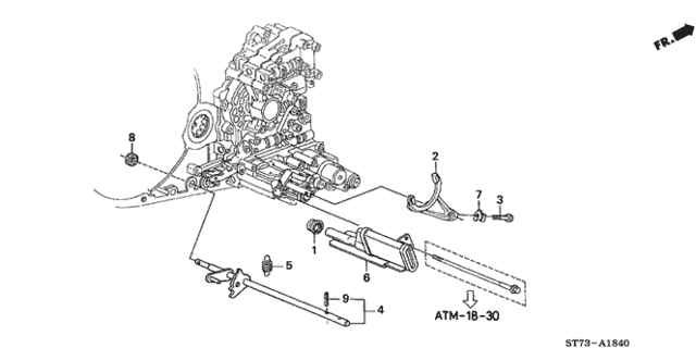 AT Shift Shaft for 2000 Acura Integra #0