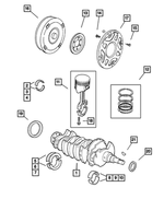 4471933 - Engine 2.0L Four Cylinder: Drive Plate Backing Plate for Mopar Image