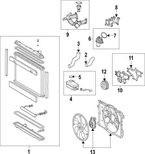 Radiator & Components for 2018 Lexus LC500 #1