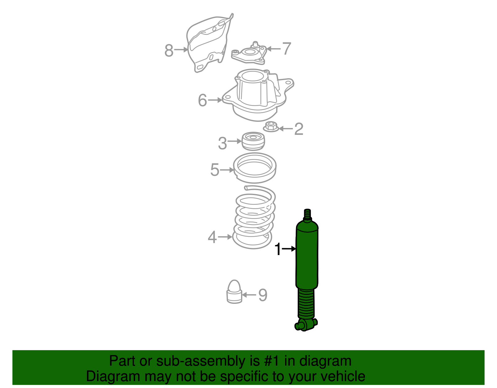 2004-2007 Volvo Shock Absorber 31212036 | TascaParts.com