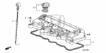 90011RNAA00 - Engine: BOLT, HEAD COVER for Honda Image