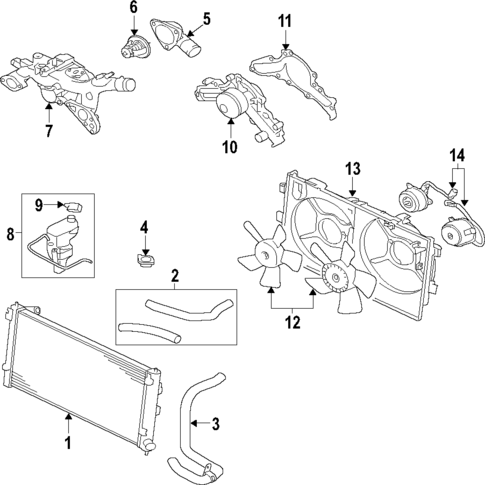 Cooling System for 2011 Mitsubishi Outlander #0