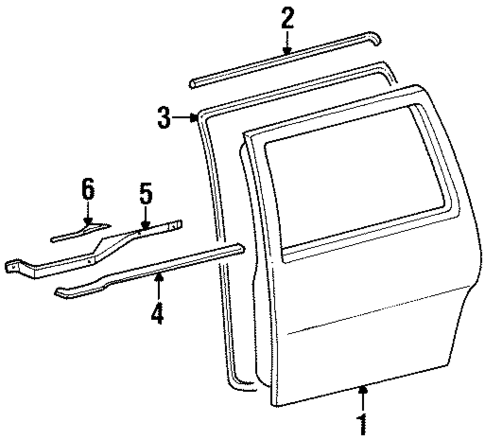 Door & Components for 1998 Ford Windstar #1
