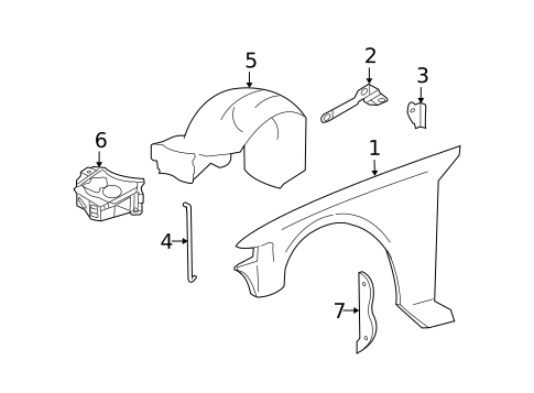 Fender & Components for 2007 Lincoln Town Car #0