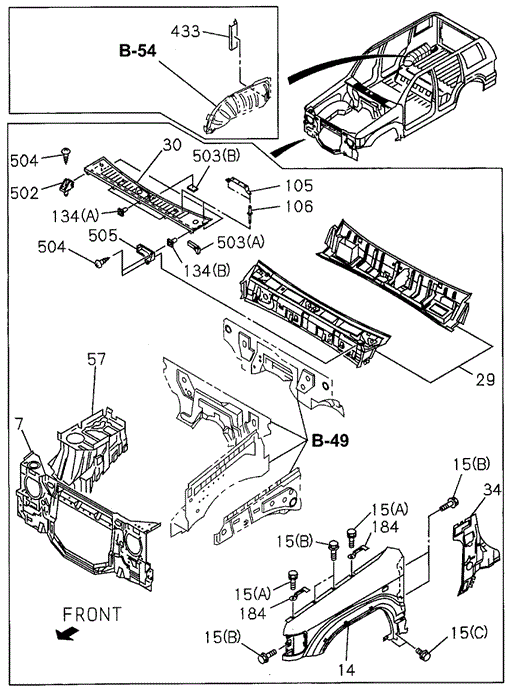 Front Panel for 1996 Acura SLX #0